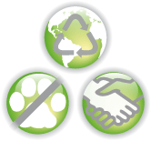 Fair trade - No animal testing - Respect our planet