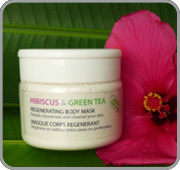 Detifying face mask with hibiscus and green tea