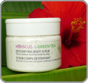 Detifying face mask with hibiscus and green tea